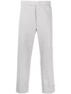 Thom Browne Stripe-pattern Tailored Trousers In Grey
