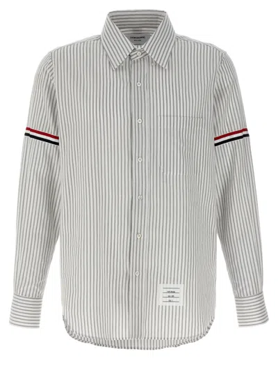 THOM BROWNE GREY STRIPED SHIRT