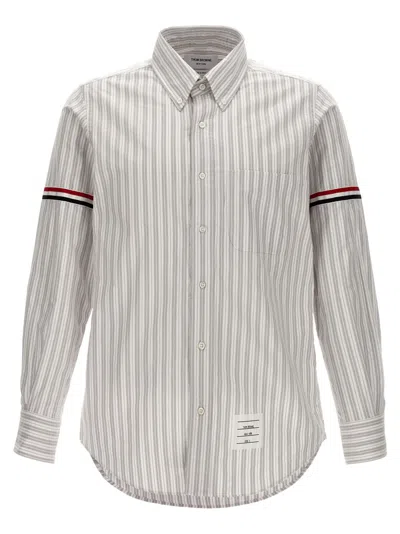 THOM BROWNE GREY STRIPED SHIRT