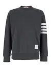 Thom Browne Classic Loopback 4-bar Sweatshirt Gray In Grey