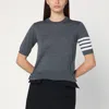 Thom Browne 4 Bar Stripes Fine-knit T-shirt