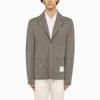 Thom Browne Grey Virgin Wool Single Breasted Jacket In Gray