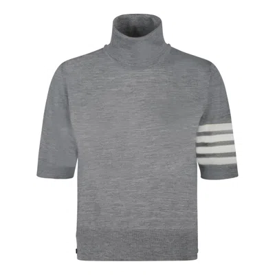 Thom Browne Grey Virgin Wool Sweaters In Gray