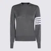Thom Browne Dark Grey Wool Knitwear In Gray