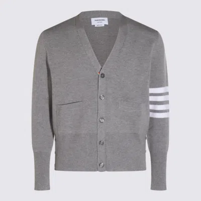 Thom Browne Grey V Neck Cardigan