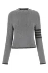 Thom Browne Baby Cable Cropped C In Ltgrey