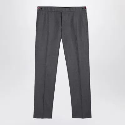 THOM BROWNE GREY WOOL TROUSERS