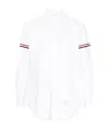Thom Browne Cotton Shirt With Chest Pocket And Cuffed Sleeves In White