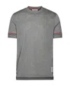 Thom Browne Grey Short Sleeve Crew Neck T-shirt In Cotton Man In Gray
