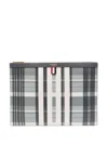Thom Browne Clutch Mit Ripsbandschlaufe In Grey