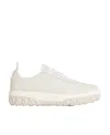 Thom Browne Grosgrain-loop Trim Lace-up Sneakers In White