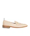 Thom Browne Grosgrain-loop Trim Loafers In Nude