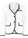 Thom Browne Wool Twill Holiday High Armhole Sport Coat In White