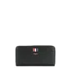Thom Browne Black Wallet With Front Logo Detail In Leather Woman In Black
