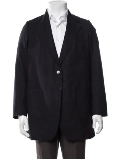 Pre-owned Thom Browne Grosgrain Trim Blazer In Blue