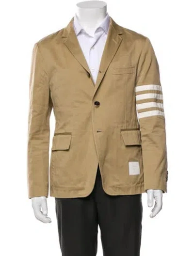 Pre-owned Thom Browne Grosgrain Trim Blazer In Neutral