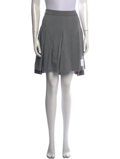 Pre-owned Thom Browne Grosgrain Trim Mini Skirt W/ Tags In Grey