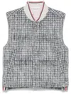 Thom Browne Gunclub Check Down Vest In Gray