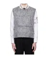 Thom Browne Gunclub Check Down Vest In Gray