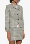 Thom Browne Gunclub Check High Break Tweed Blazer In Multi