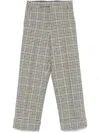 Thom Browne Gunclub-check Tweed Trousers In Gray