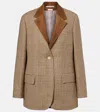 Thom Browne Gunclub Houndstooth Wool Blazer In Brown
