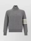 Thom Browne 4bar Half Zip Sweater Sweaters And Cardigans Gray In Multi
