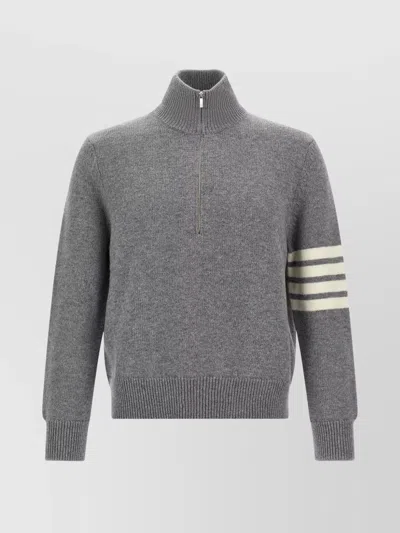 Thom Browne 4bar Half Zip Sweater Sweaters And Cardigans Gray