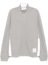 Thom Browne Half-zip Sweatshirt In Grey