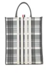 Thom Browne Grey 4-bar Stripe Tote Bag In Gray