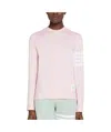 Thom Browne Hector 4-bar Long-sleeve T-shirt In Pink