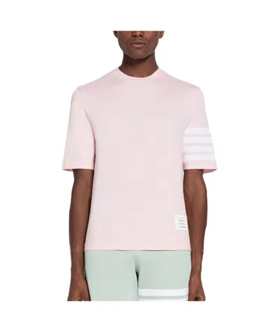 Thom Browne Hector 4-bar Short-sleeve T-shirt In Light Pink