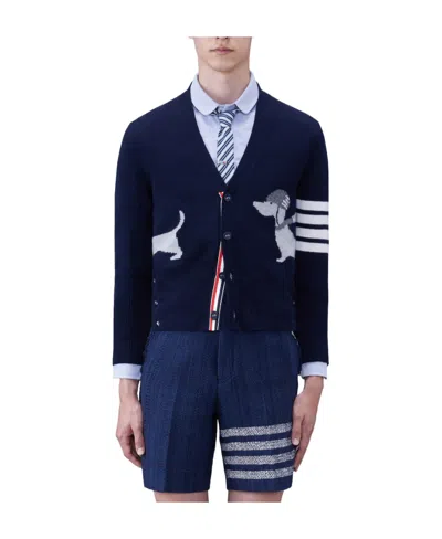 Thom Browne Hector 4-bar Stripe Cardigan In Black