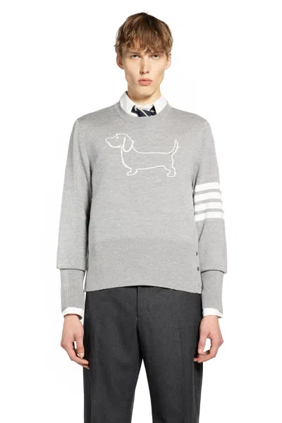 Thom Browne Hector 4-bar Sweater In Gray