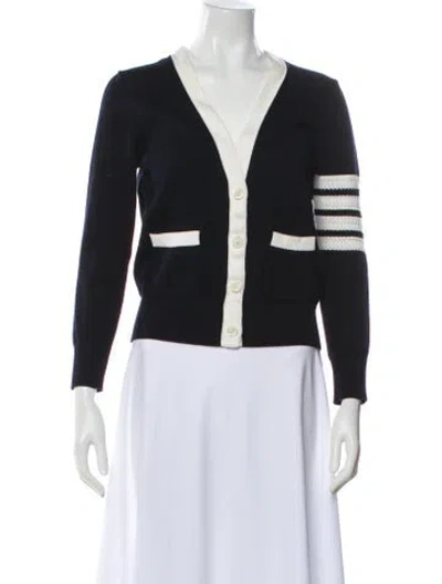 Pre-owned Thom Browne Hector 4-bar Printed Sweater In Black