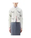 Thom Browne Hector Cable-knit Cardigan In White