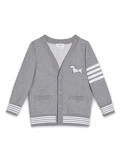 Thom Browne Kids' Hector Cardigan In Grey