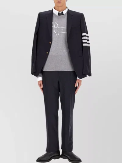 Thom Browne "hector" Crew Neck Embroidered Sweater