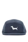 Thom Browne Hector Embroidered Corduroy Baseball Cap In Navy