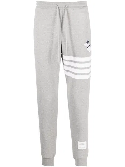 THOM BROWNE HECTOR-EMBROIDERED TRACK PANTS