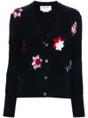 THOM BROWNE HECTOR FLORAL INTARSIA-KNIT CARDIGAN
