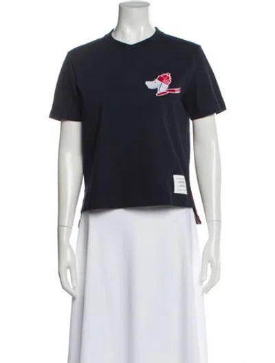 Pre-owned Thom Browne Hector Graphic Print T-shirt In Blue