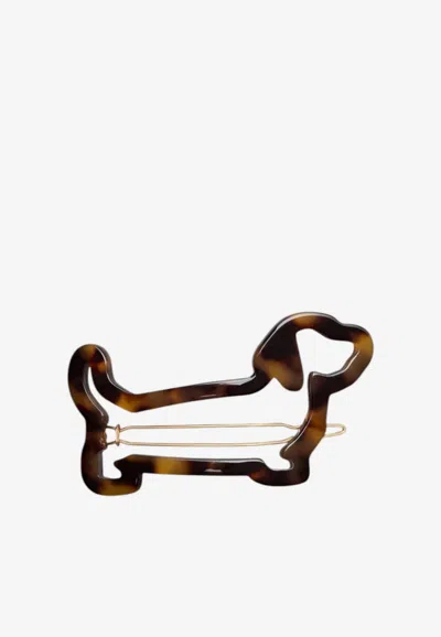 Thom Browne Hector Hair Clip In Brown