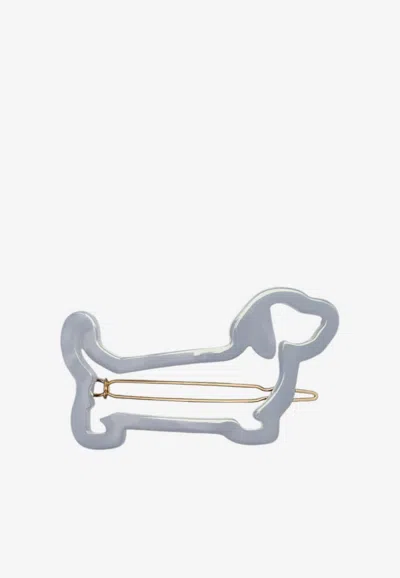 Thom Browne Hector Hair Clip In Gray
