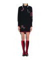 Thom Browne Hector Icon 4-bar Stripe Intarsia-knit Polo Dress In Black