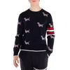 Thom Browne 4-bar Stripe Grosgrain Loop Jumper In Blue