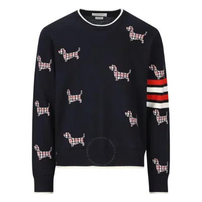 Thom Browne 4-bar Stripe Grosgrain Loop Jumper In Blue