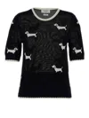Thom Browne Hector Icon Pointelle-knit Top In Blue
