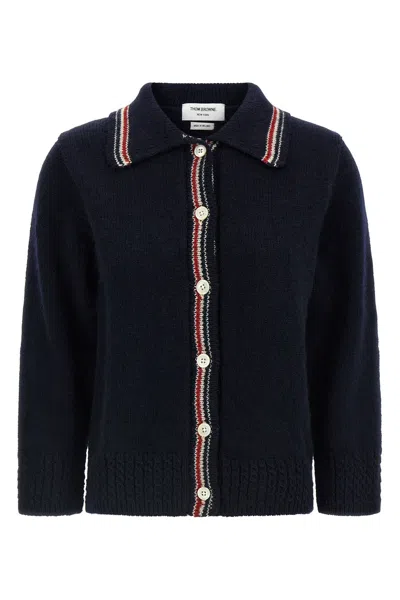 Thom Browne 'hector' Intarsia Cardigan In Blau