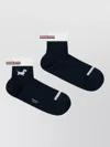 Thom Browne Hector Intarsia Dog Crew Socks Cotton In Blue
